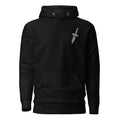 Hoodie Endless Grind noir, vue de face, logo ELG brodé poitrine gauche