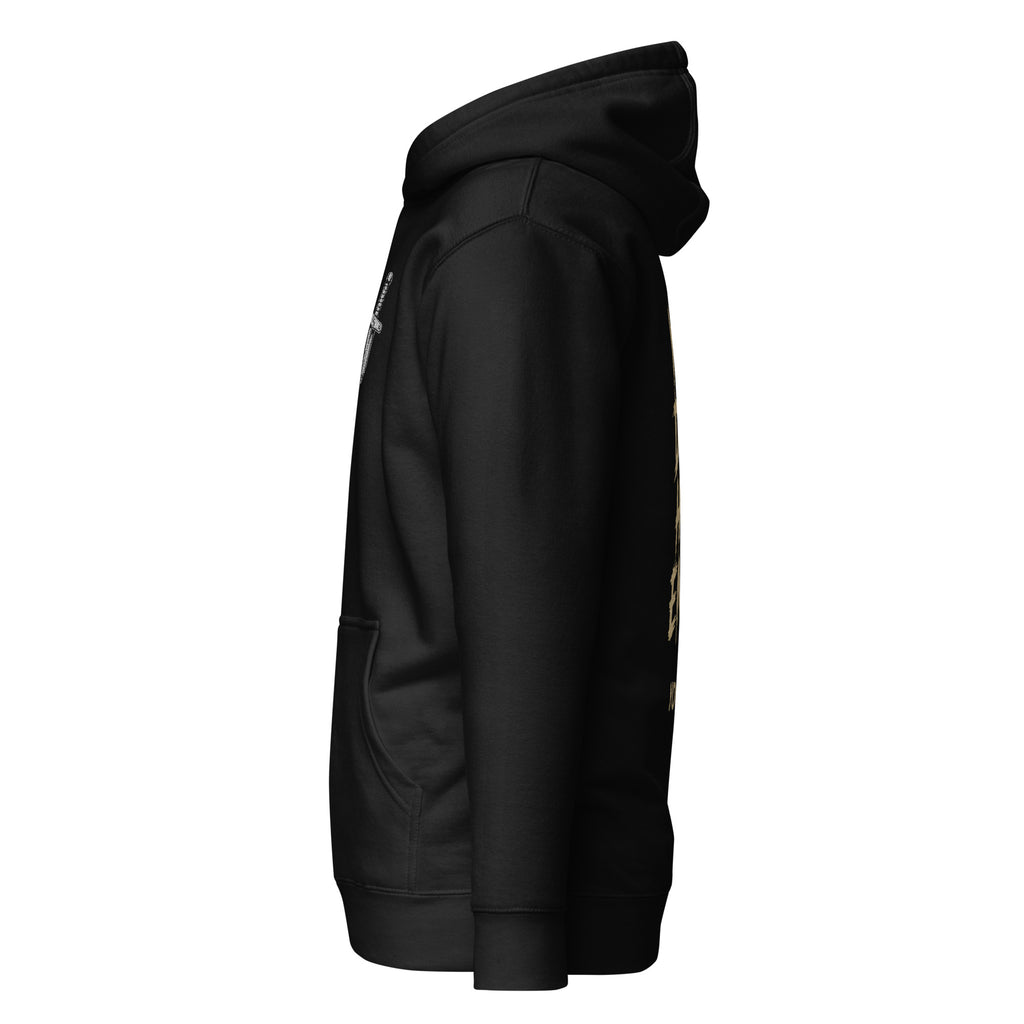 Hoodie Endless Grind noir, vue de profil gauche